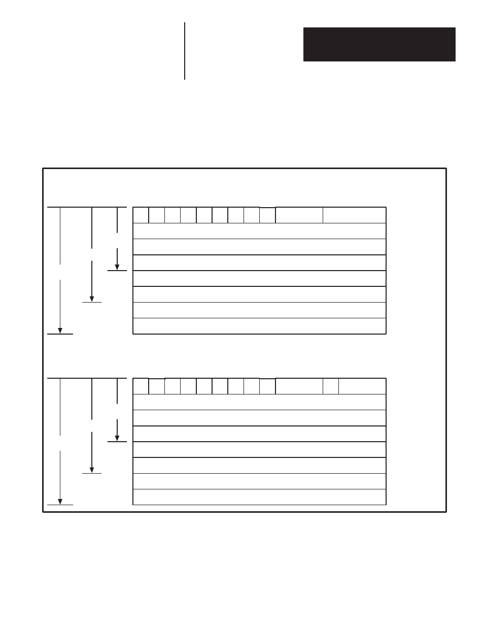 And full rack, Input and output image tables, Integer data – with stored message | Rockwell Automation 2705 REDIPANEL KEYPAD MODULE USER MANUAL User Manual | Page 71 / 93