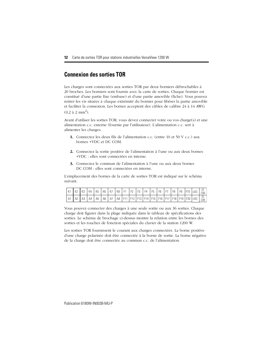 Connexion des sorties tor | Rockwell Automation 6189V-OB36 Digital Output Accessory Installation Instructions User Manual | Page 12 / 42