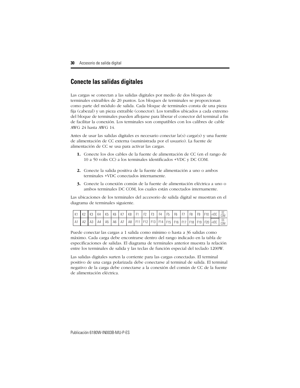 Conecte las salidas digitales | Rockwell Automation 6189V-OB36 Digital Output Accessory Installation Instructions User Manual | Page 30 / 42