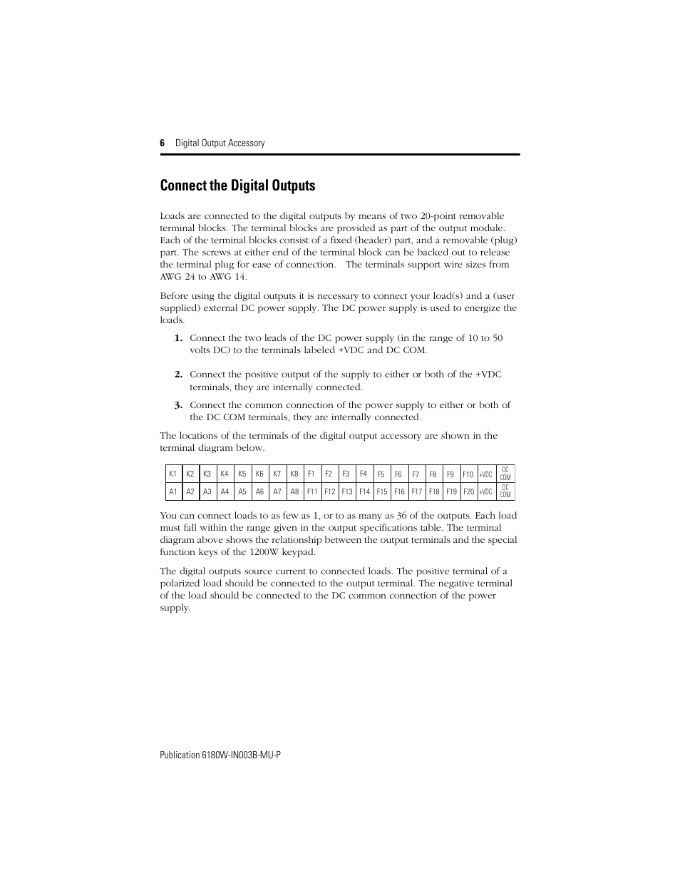 Connect the digital outputs | Rockwell Automation 6189V-OB36 Digital Output Accessory Installation Instructions User Manual | Page 6 / 42