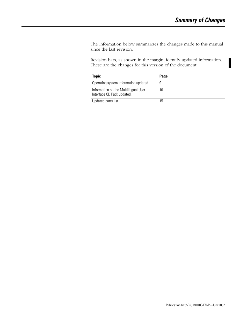 Summary of changes | Rockwell Automation 6155R Industrial Non-display Computers User Manual | Page 3 / 64