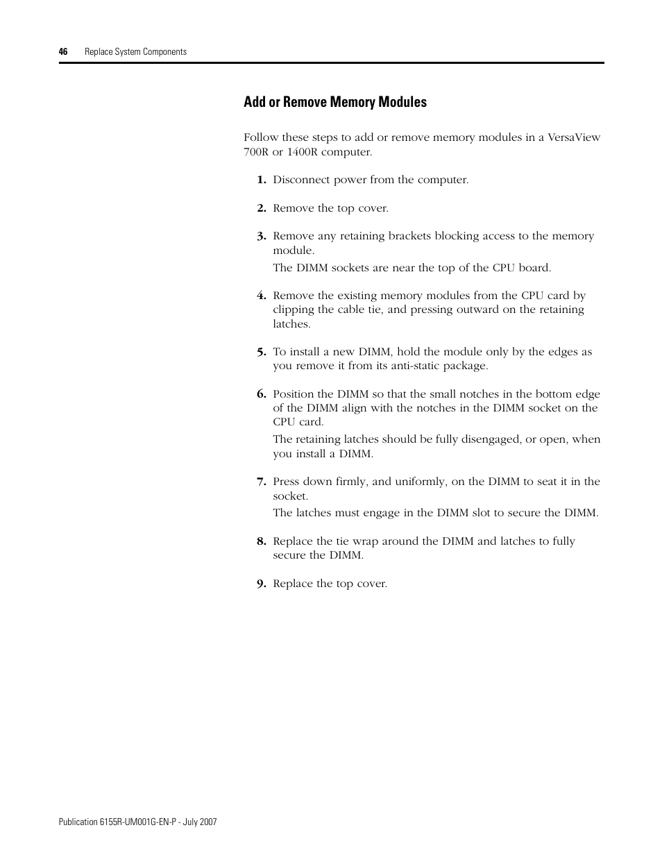 Rockwell Automation 6155R Industrial Non-display Computers User Manual | Page 46 / 64