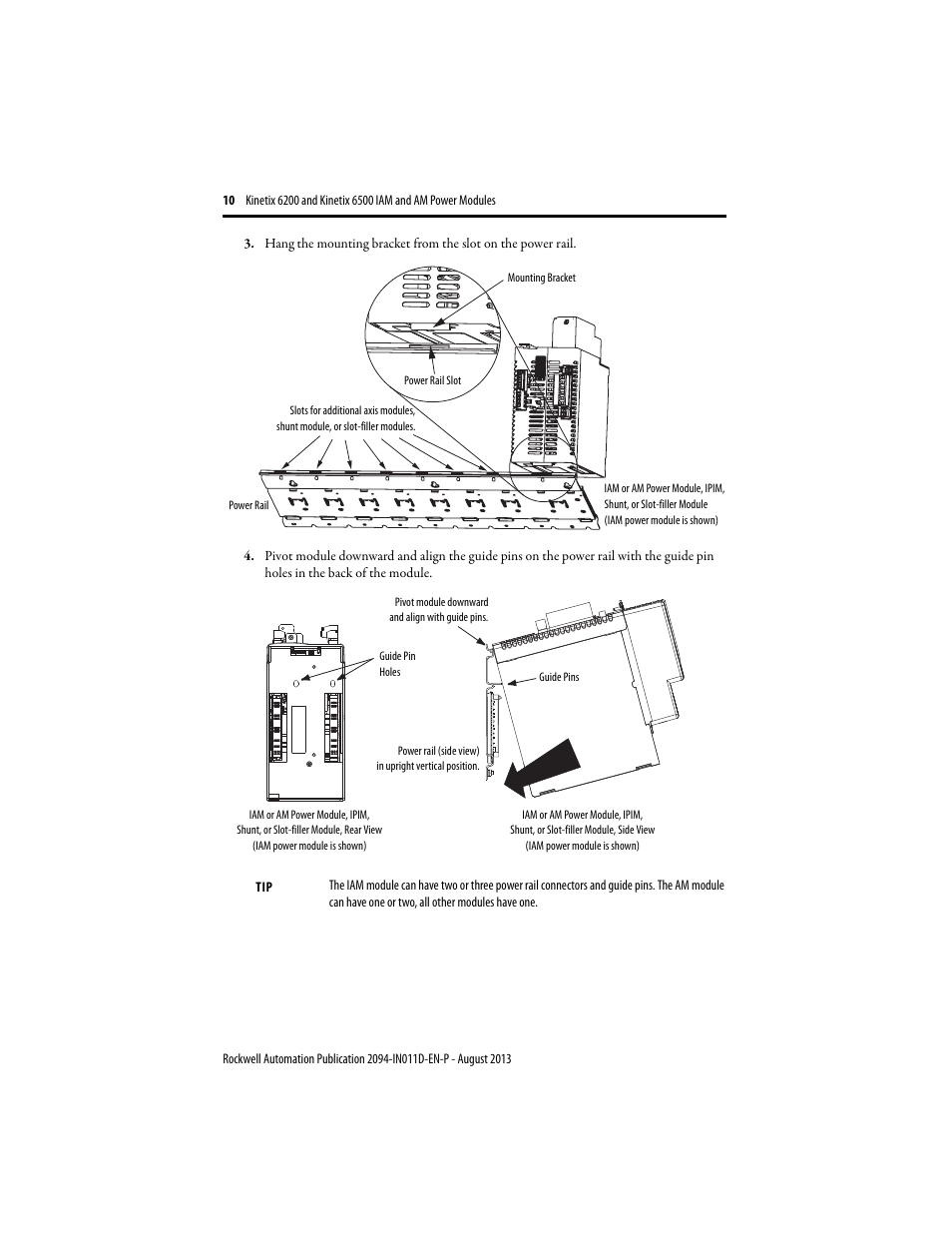 Rockwell Automation 2094-BMxx-M Kinetix 6200 and Kinetix 6500 IAM and AM Power Modules Installation Instructions User Manual | Page 10 / 20
