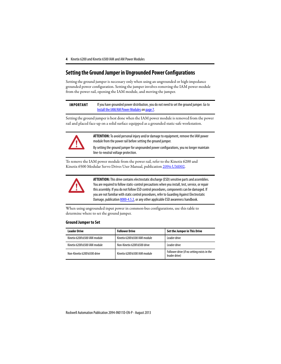 Rockwell Automation 2094-BMxx-M Kinetix 6200 and Kinetix 6500 IAM and AM Power Modules Installation Instructions User Manual | Page 4 / 20