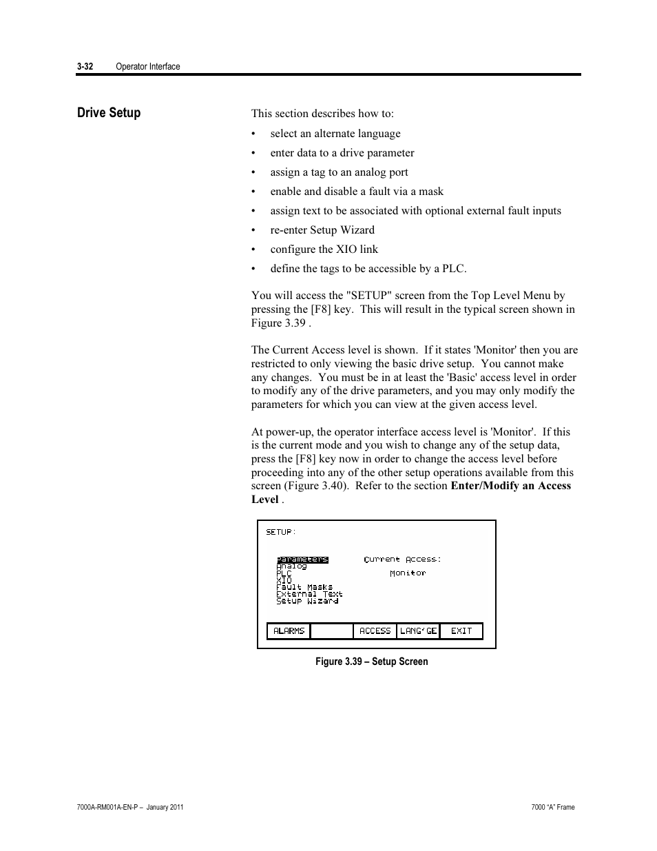 Drive setup | Rockwell Automation 7000A PowerFlex Medium Voltage AC Drive - Air-Cooled (A Frame) User Manual | Page 106 / 412