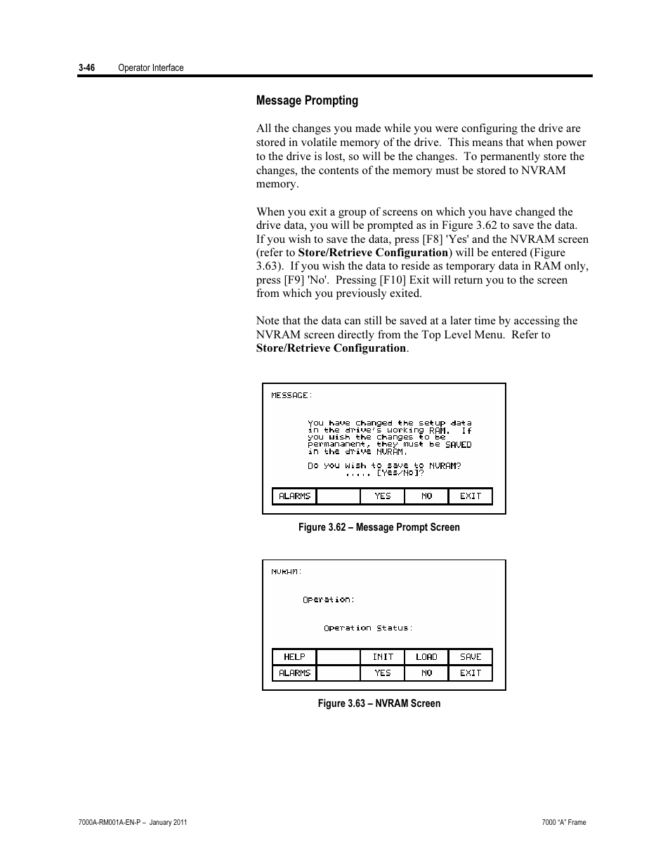 Message prompting | Rockwell Automation 7000A PowerFlex Medium Voltage AC Drive - Air-Cooled (A Frame) User Manual | Page 120 / 412
