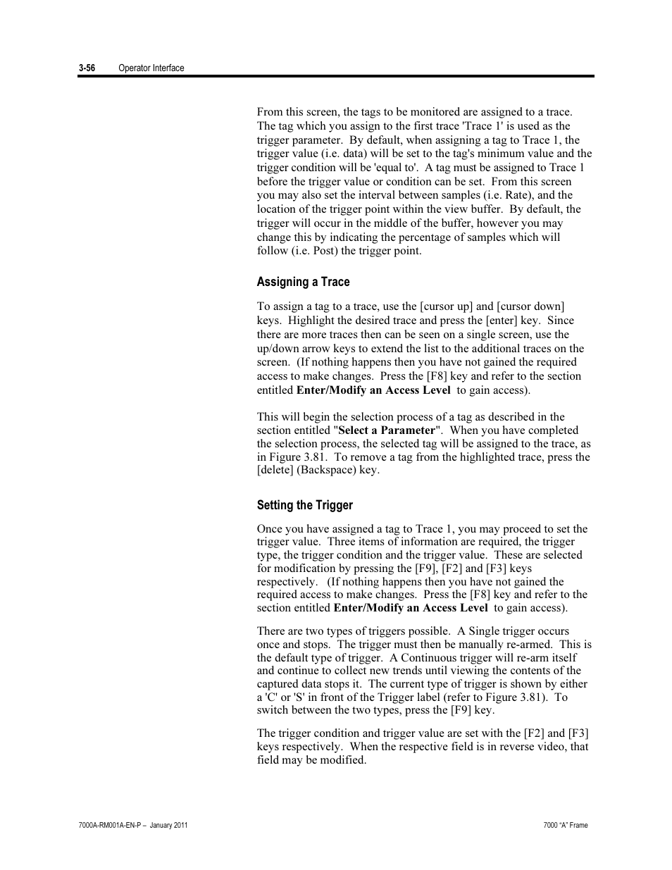 Assigning a trace, Setting the trigger | Rockwell Automation 7000A PowerFlex Medium Voltage AC Drive - Air-Cooled (A Frame) User Manual | Page 130 / 412