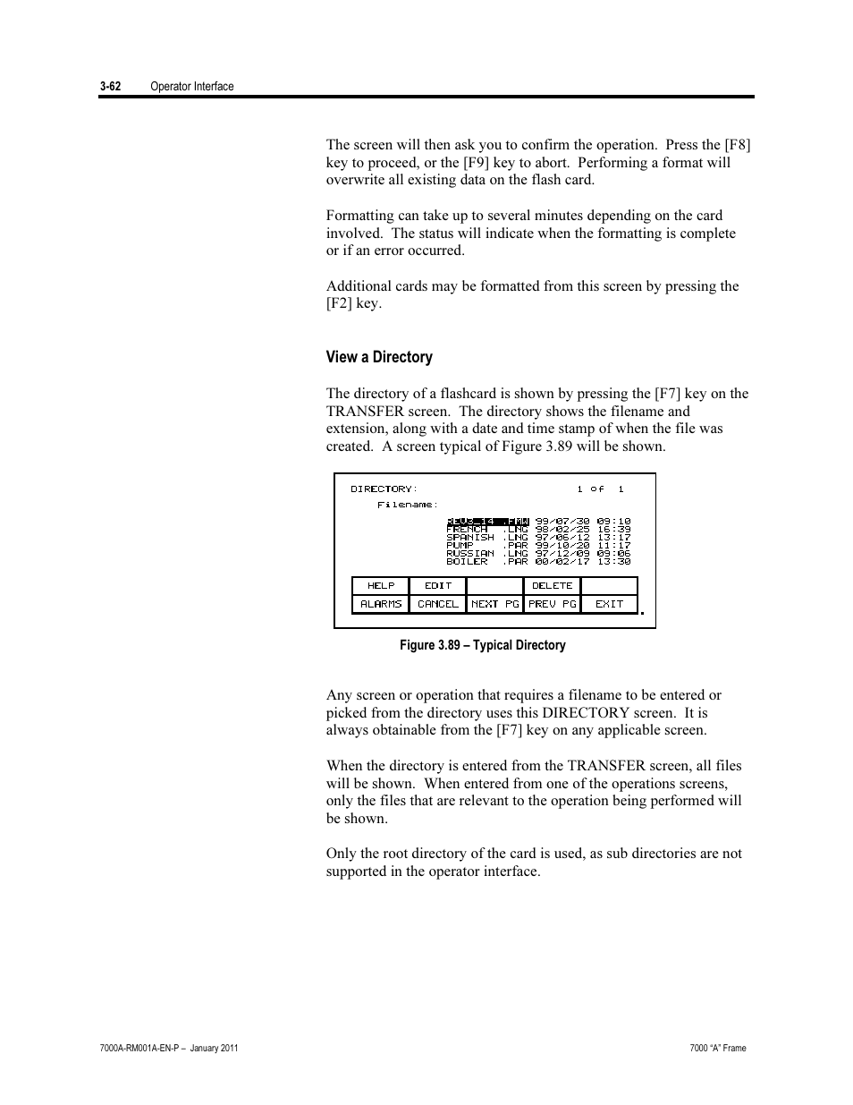 View a directory | Rockwell Automation 7000A PowerFlex Medium Voltage AC Drive - Air-Cooled (A Frame) User Manual | Page 136 / 412