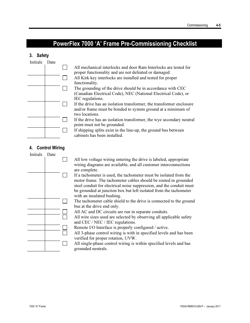 Rockwell Automation 7000A PowerFlex Medium Voltage AC Drive - Air-Cooled (A Frame) User Manual | Page 159 / 412