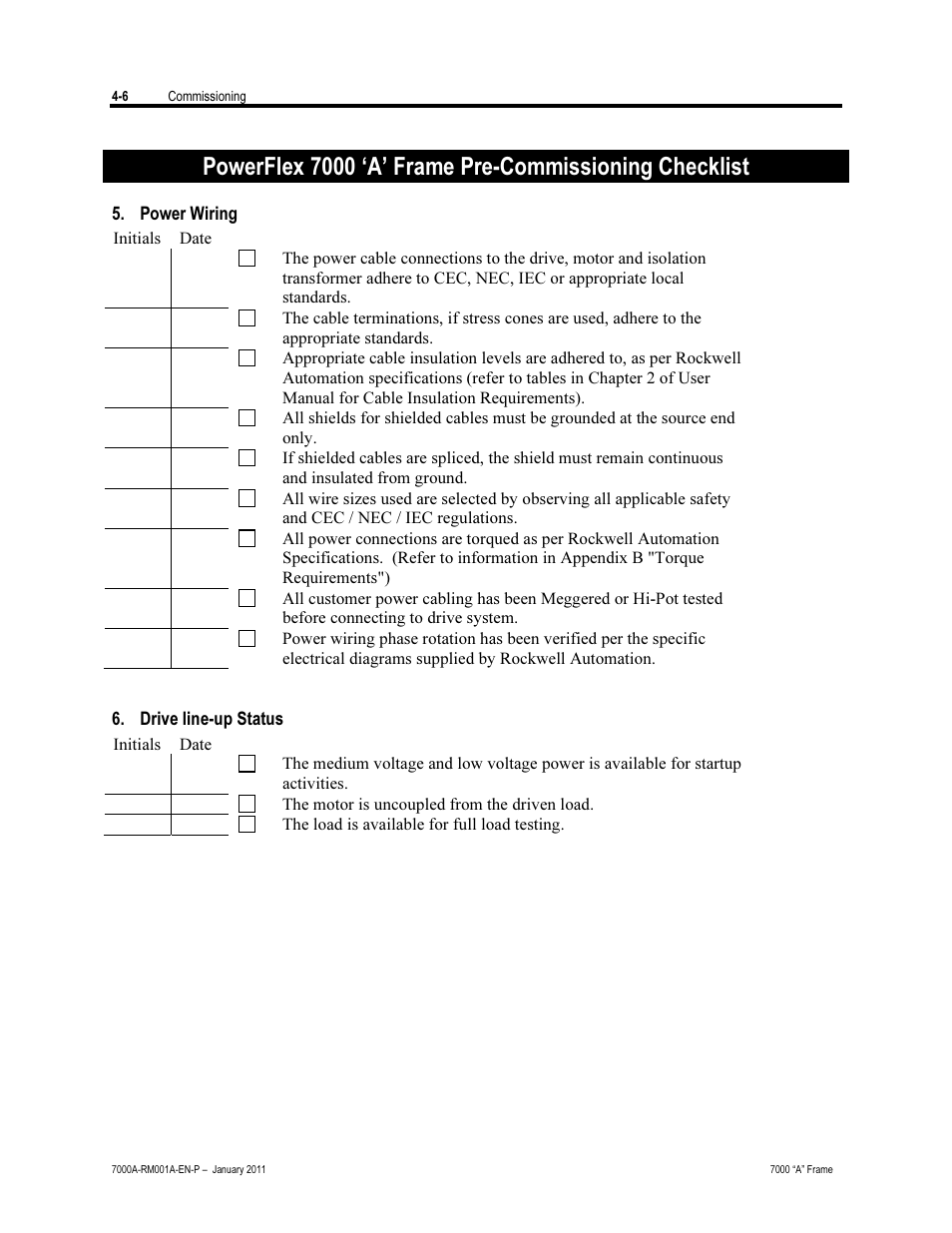 Rockwell Automation 7000A PowerFlex Medium Voltage AC Drive - Air-Cooled (A Frame) User Manual | Page 160 / 412