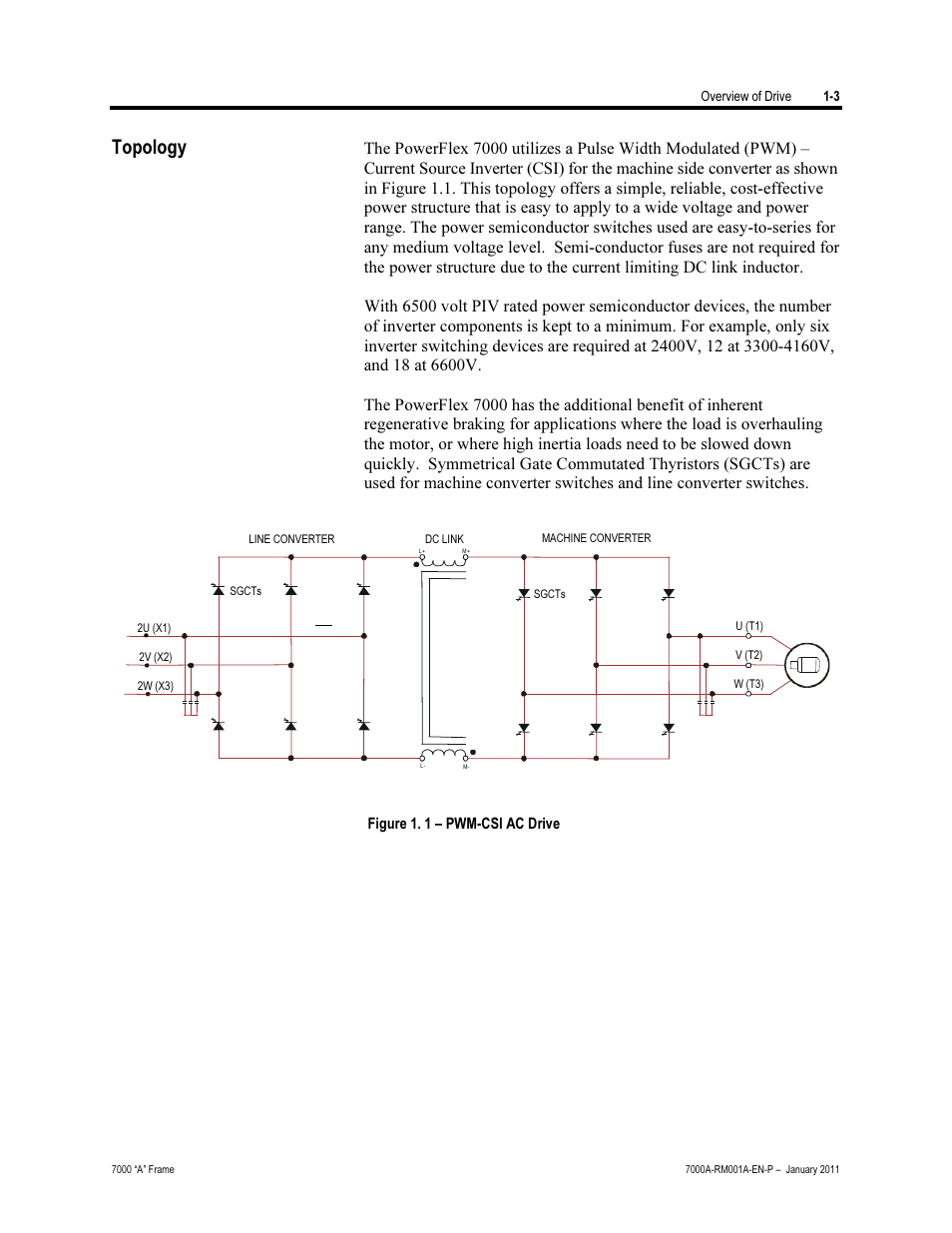 Topology | Rockwell Automation 7000A PowerFlex Medium Voltage AC Drive - Air-Cooled (A Frame) User Manual | Page 19 / 412