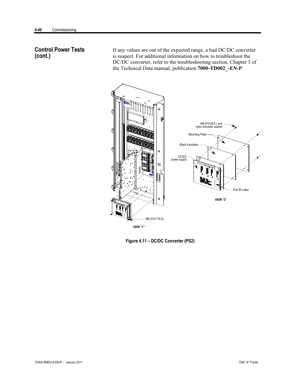 Control power tests (cont.) | Rockwell Automation 7000A PowerFlex Medium Voltage AC Drive - Air-Cooled (A Frame) User Manual | Page 194 / 412