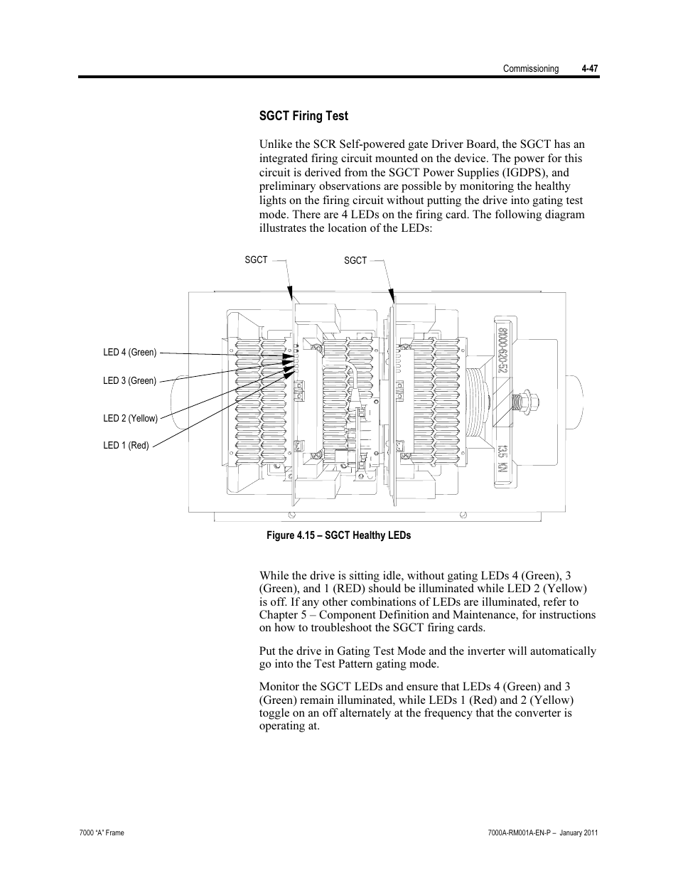 Sgct firing test | Rockwell Automation 7000A PowerFlex Medium Voltage AC Drive - Air-Cooled (A Frame) User Manual | Page 201 / 412