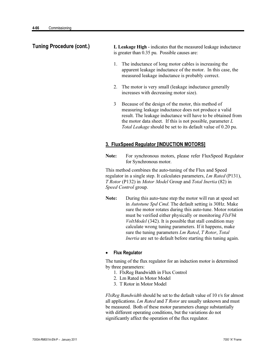 Fluxspeed regulator (induction motors) | Rockwell Automation 7000A PowerFlex Medium Voltage AC Drive - Air-Cooled (A Frame) User Manual | Page 220 / 412