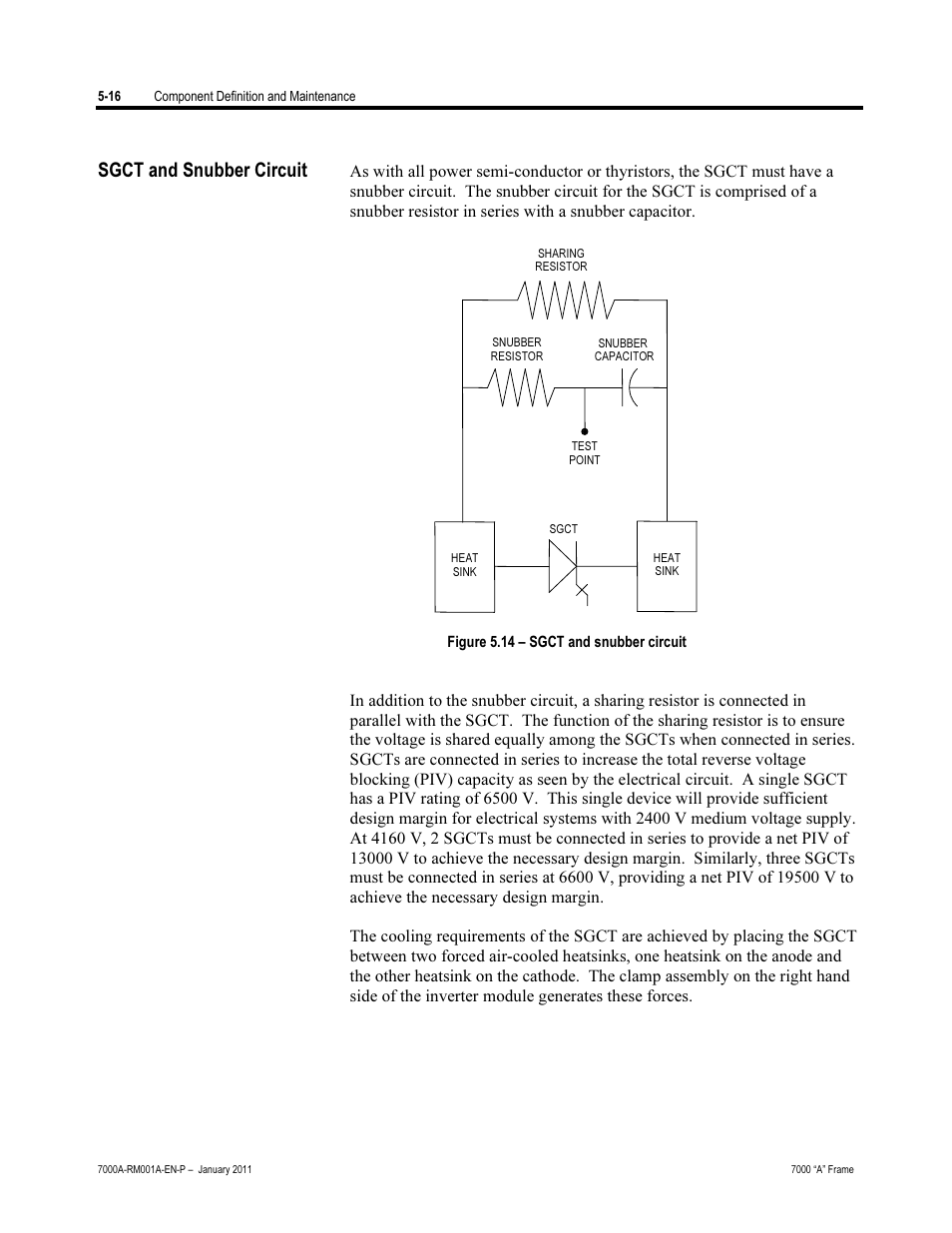 Sgct and snubber circuit | Rockwell Automation 7000A PowerFlex Medium Voltage AC Drive - Air-Cooled (A Frame) User Manual | Page 258 / 412
