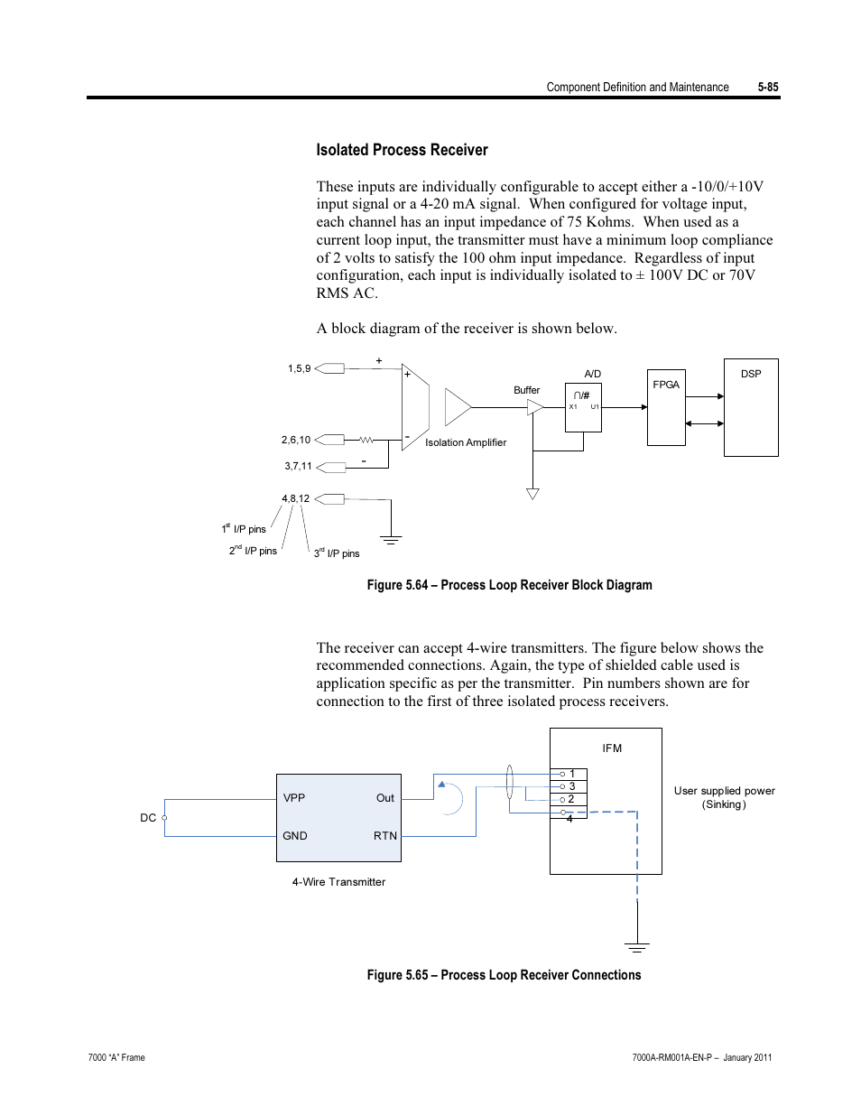 Isolated process receiver | Rockwell Automation 7000A PowerFlex Medium Voltage AC Drive - Air-Cooled (A Frame) User Manual | Page 327 / 412