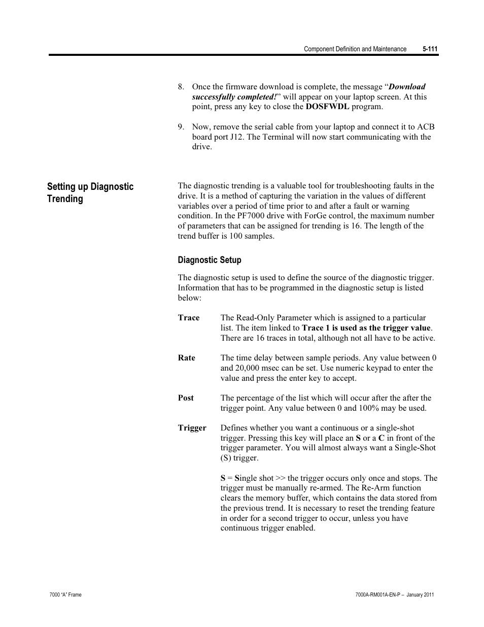 Setting up diagnostic trending, Diagnostic setup | Rockwell Automation 7000A PowerFlex Medium Voltage AC Drive - Air-Cooled (A Frame) User Manual | Page 353 / 412