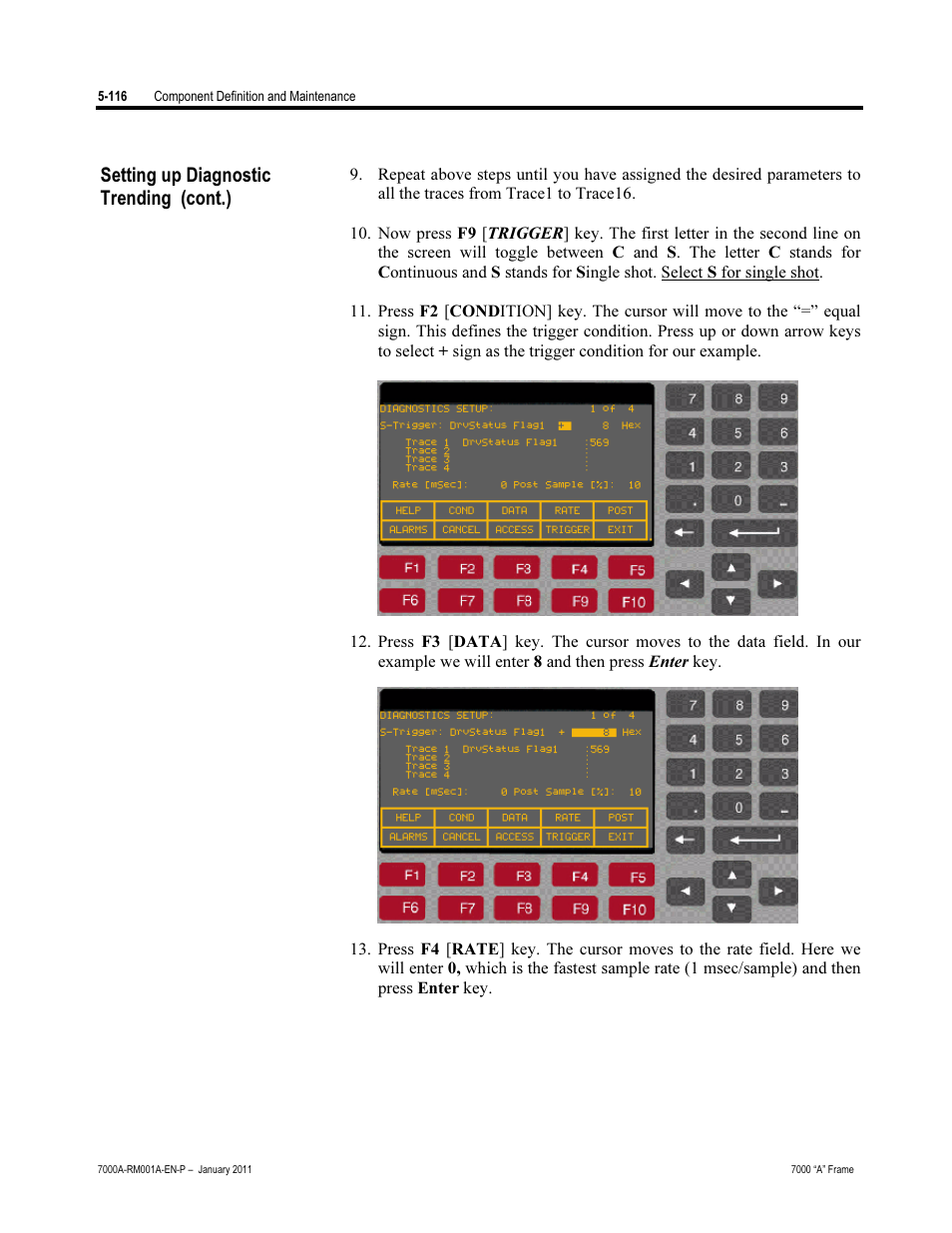 Setting up diagnostic trending (cont.) | Rockwell Automation 7000A PowerFlex Medium Voltage AC Drive - Air-Cooled (A Frame) User Manual | Page 358 / 412