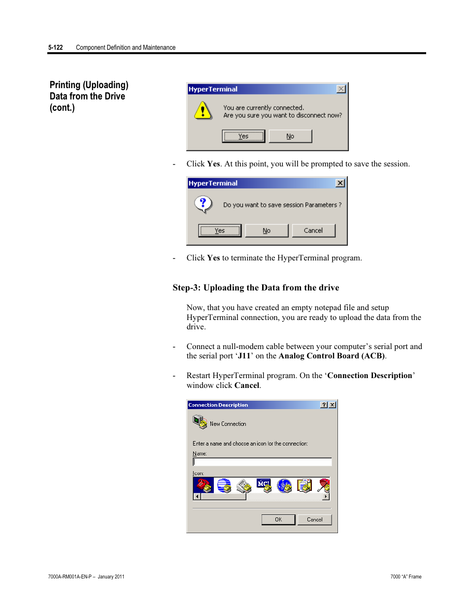 Printing (uploading) data from the drive (cont.) | Rockwell Automation 7000A PowerFlex Medium Voltage AC Drive - Air-Cooled (A Frame) User Manual | Page 364 / 412