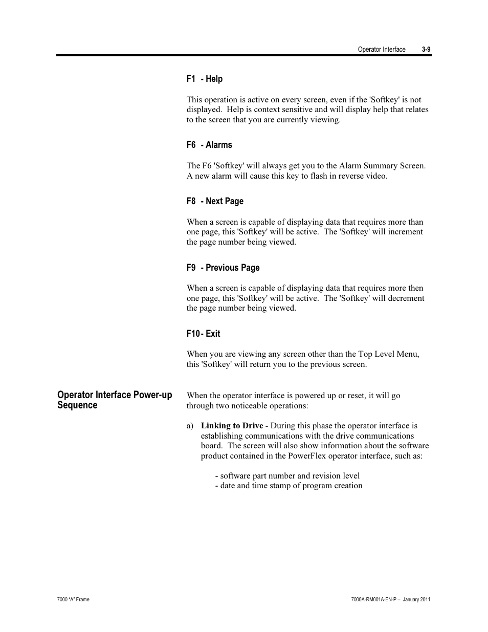 Operator interface power-up sequence | Rockwell Automation 7000A PowerFlex Medium Voltage AC Drive - Air-Cooled (A Frame) User Manual | Page 83 / 412