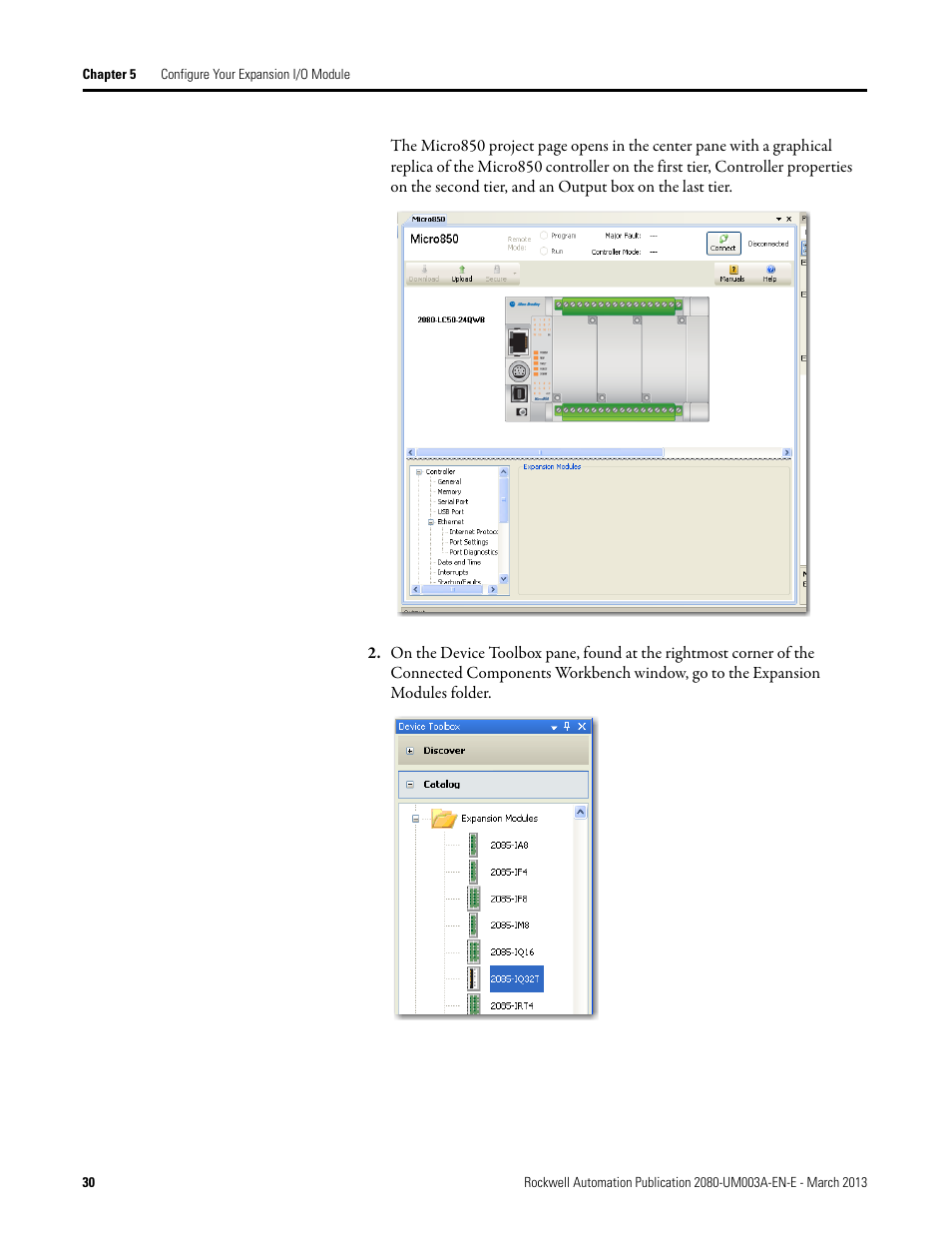 Rockwell Automation 2085 Micro800 Discrete and Analog Expansion I/O Modules User Manual | Page 38 / 78