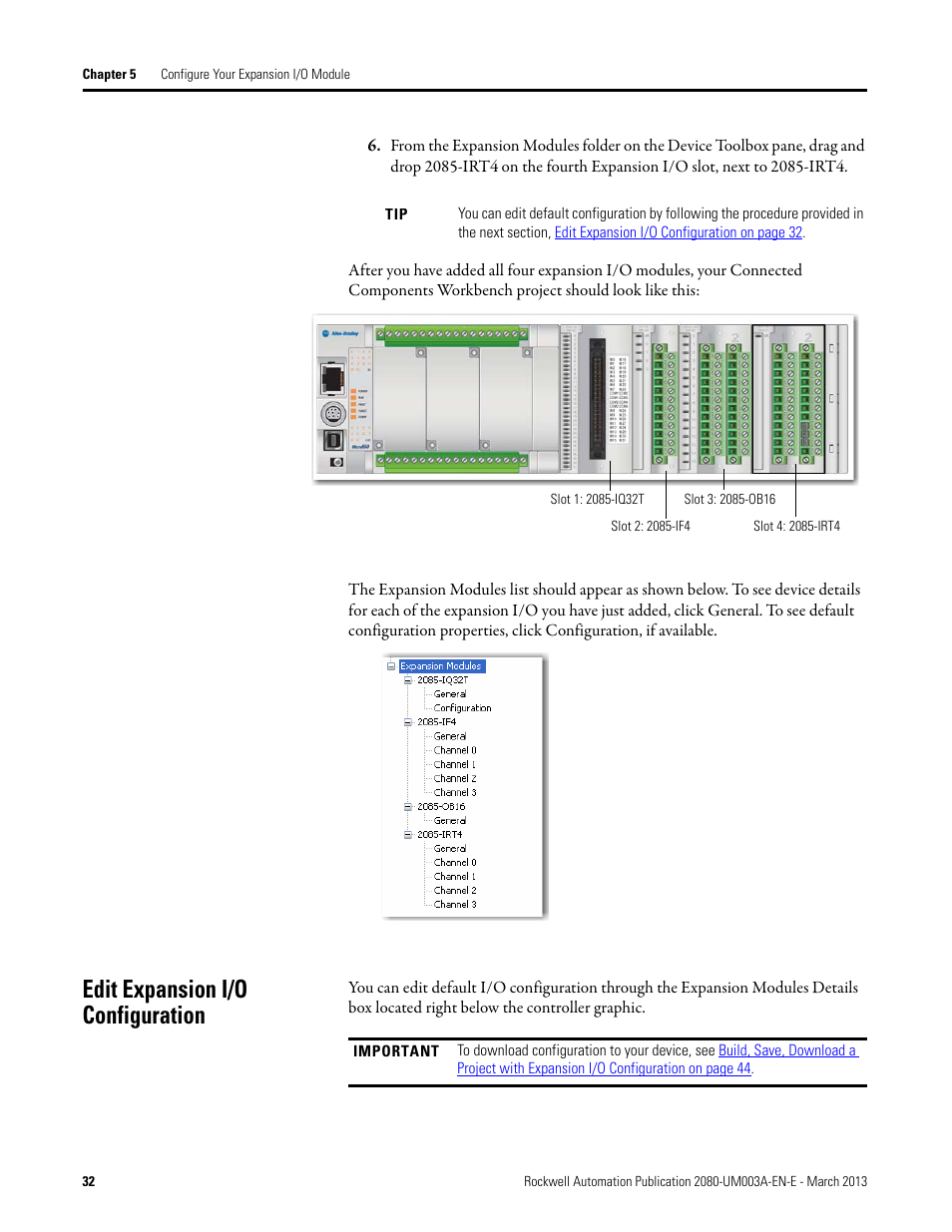 Edit expansion i/o configuration | Rockwell Automation 2085 Micro800 Discrete and Analog Expansion I/O Modules User Manual | Page 40 / 78