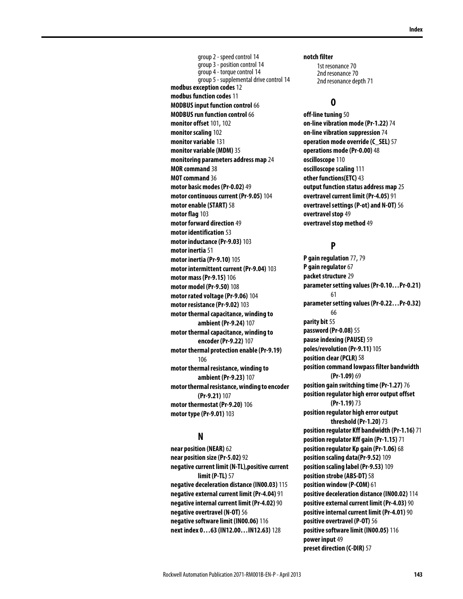 Rockwell Automation 2071-Axx Kinetix 3 Component Servo Drive Serial Host Command Reference Manual User Manual | Page 143 / 146