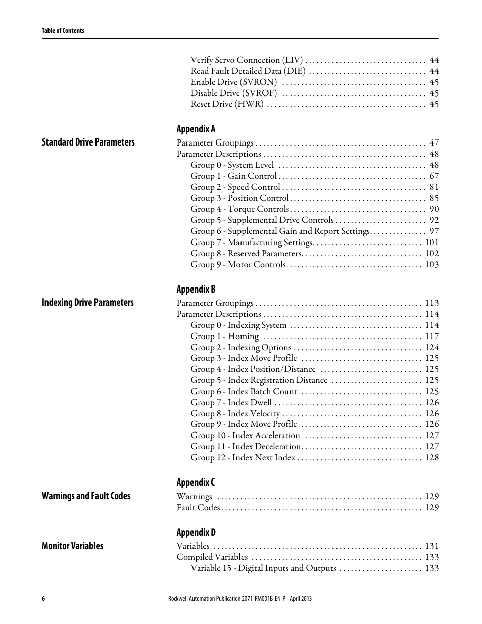 Rockwell Automation 2071-Axx Kinetix 3 Component Servo Drive Serial Host Command Reference Manual User Manual | Page 6 / 146