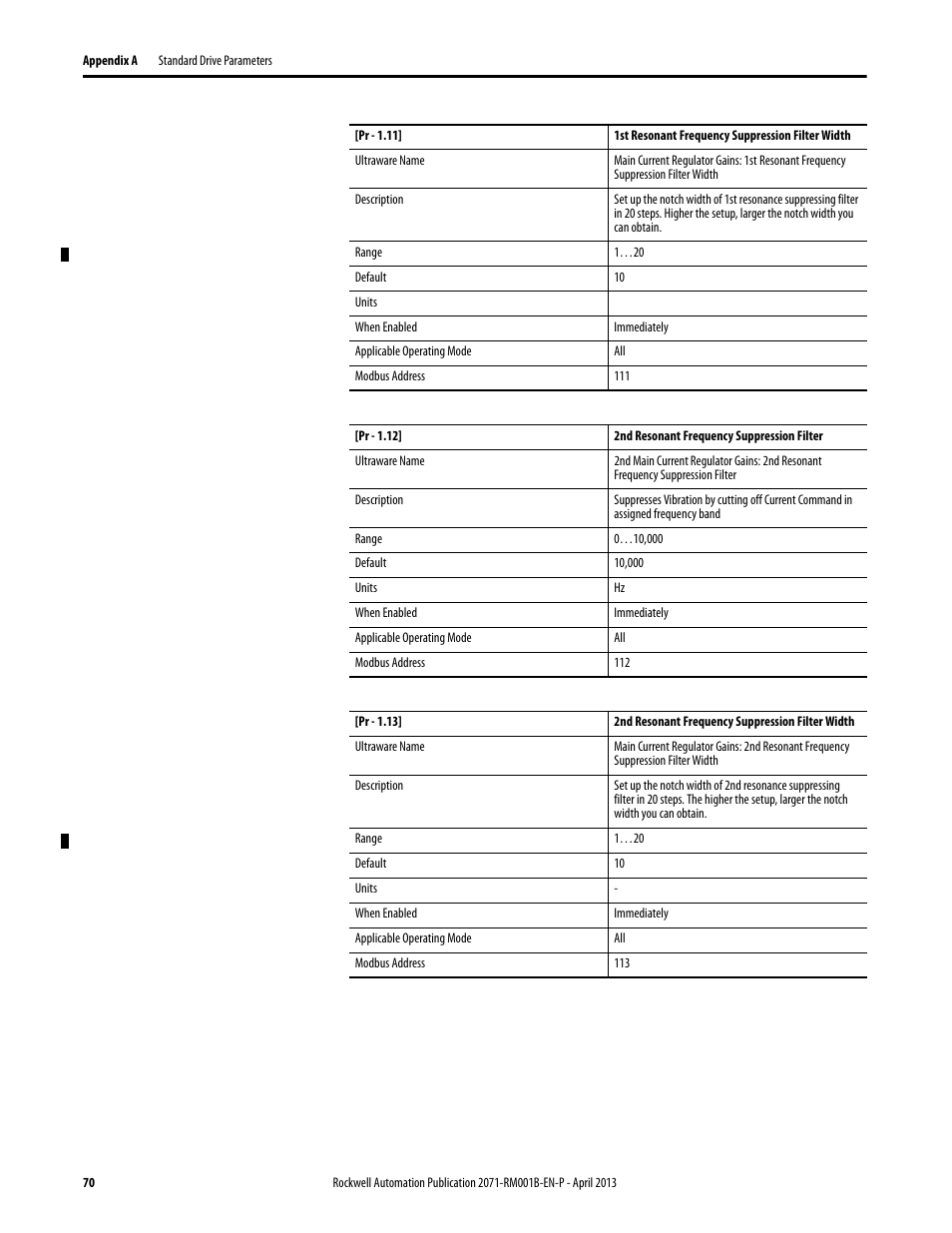 Rockwell Automation 2071-Axx Kinetix 3 Component Servo Drive Serial Host Command Reference Manual User Manual | Page 70 / 146