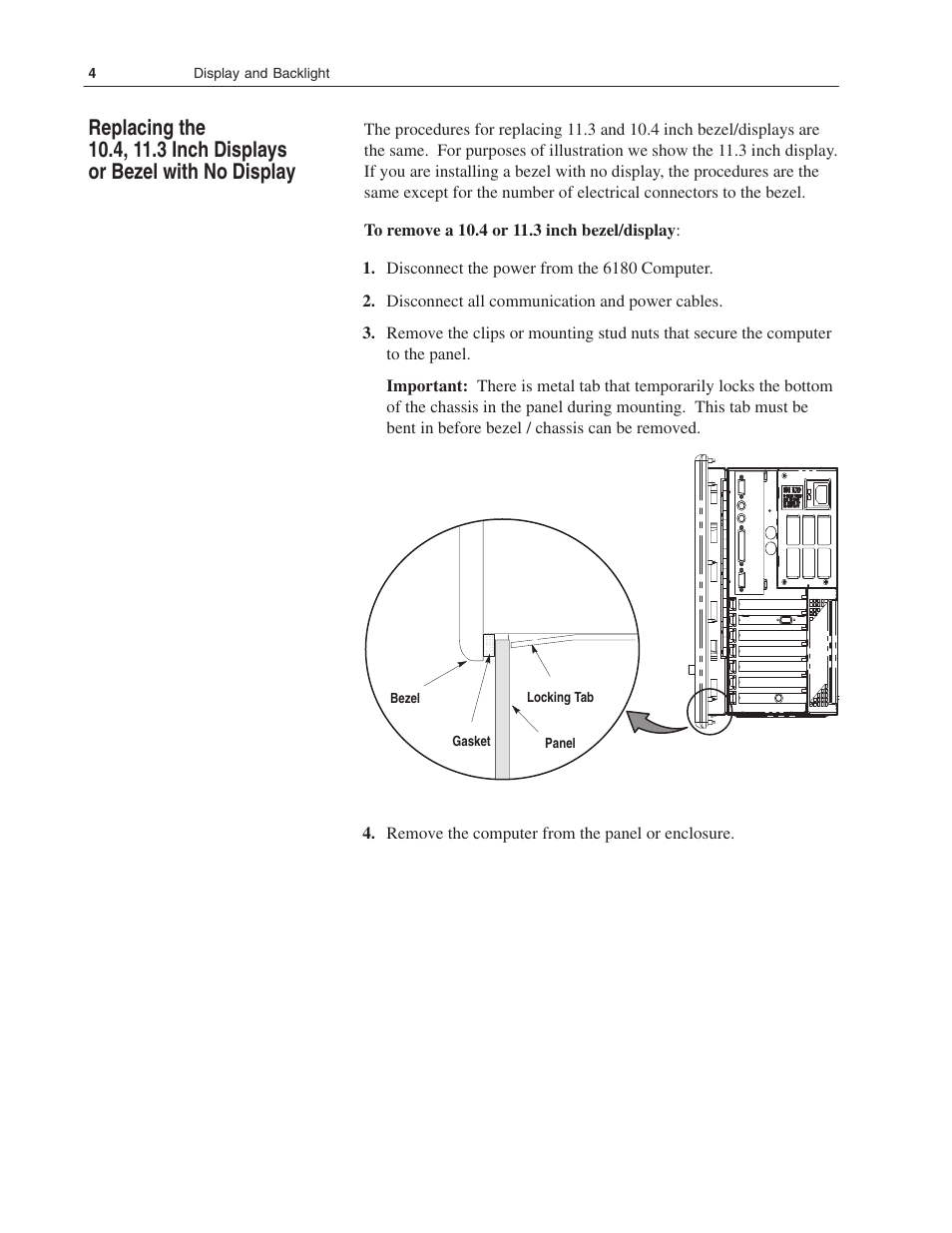 Rockwell Automation 6180 RAC6180 Display and Backlight Installation Instructions User Manual | Page 4 / 8