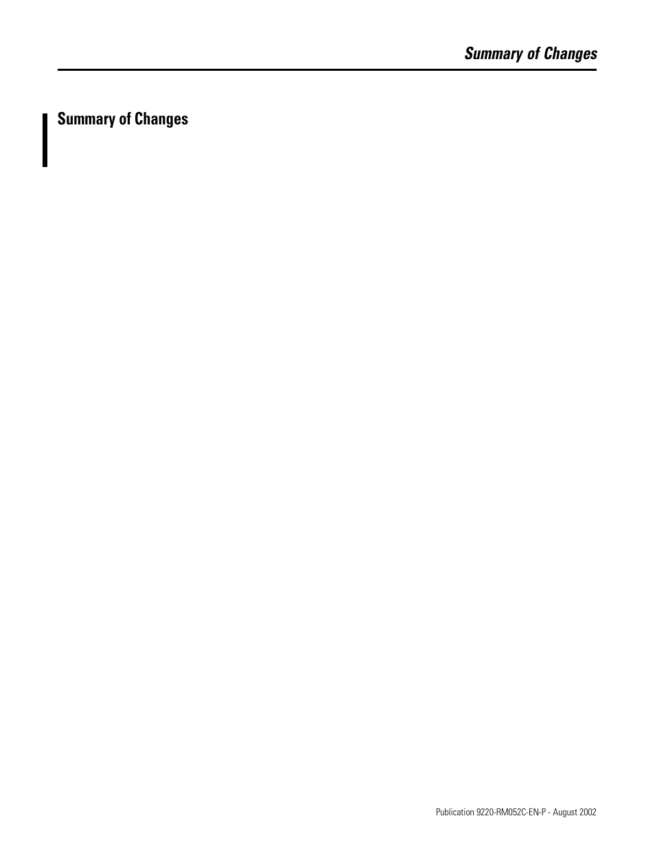 Summary of changes | Rockwell Automation 9220-WINTA ControlNet Traffic Analyzer Reference Manual User Manual | Page 5 / 96
