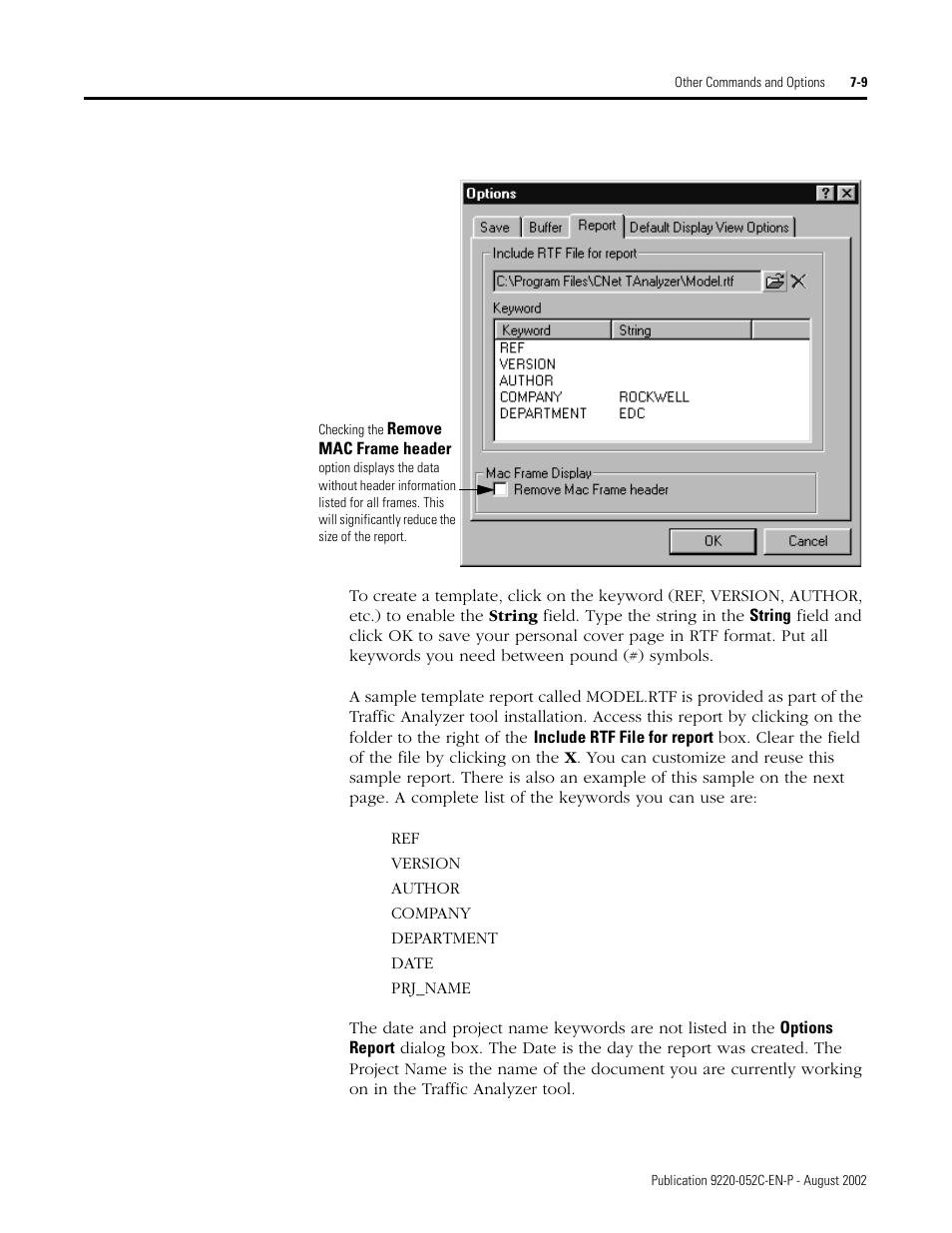 Rockwell Automation 9220-WINTA ControlNet Traffic Analyzer Reference Manual User Manual | Page 73 / 96