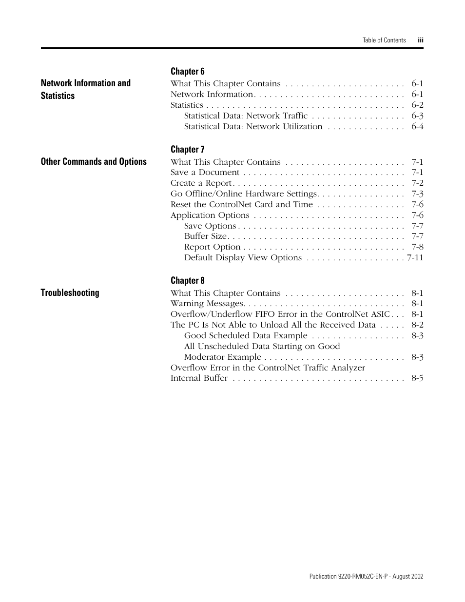 Rockwell Automation 9220-WINTA ControlNet Traffic Analyzer Reference Manual User Manual | Page 9 / 96