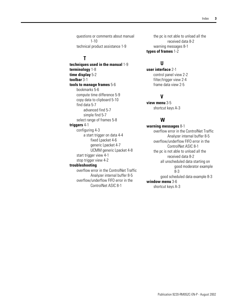 Rockwell Automation 9220-WINTA ControlNet Traffic Analyzer Reference Manual User Manual | Page 91 / 96