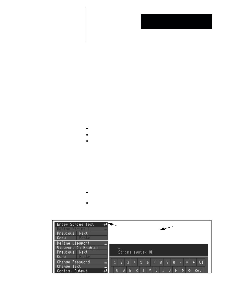 Defining strings for serial ports and viewports | Rockwell Automation 5370-CUPK Color CVIM USER-PAK Option User Manual | Page 90 / 160