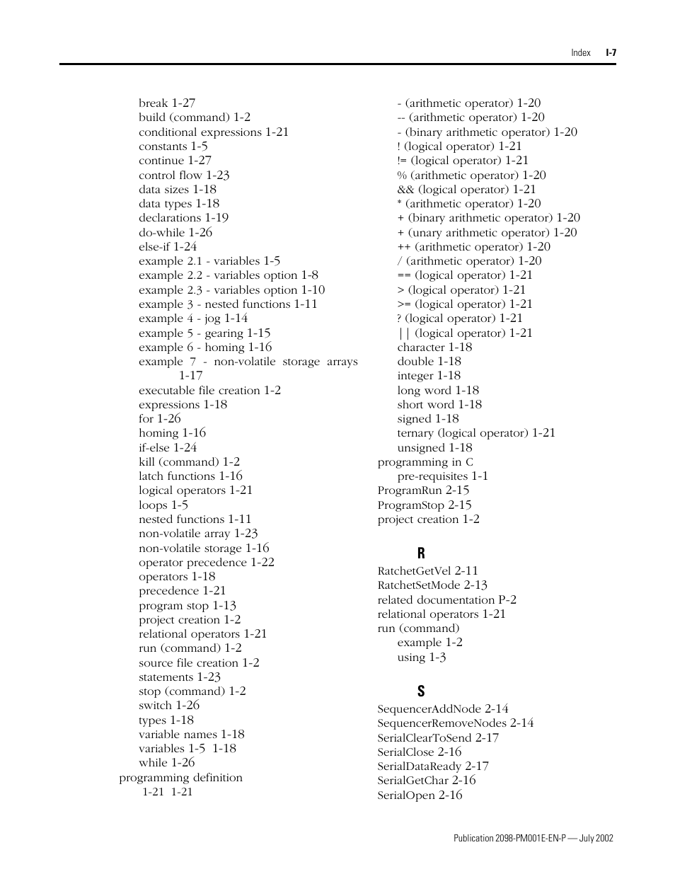 Rockwell Automation 2098-IPD-xxx Ultra5000 C Programming using the Motion Library User Manual | Page 109 / 114