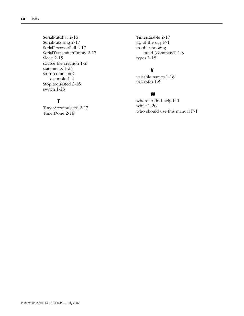 Rockwell Automation 2098-IPD-xxx Ultra5000 C Programming using the Motion Library User Manual | Page 110 / 114