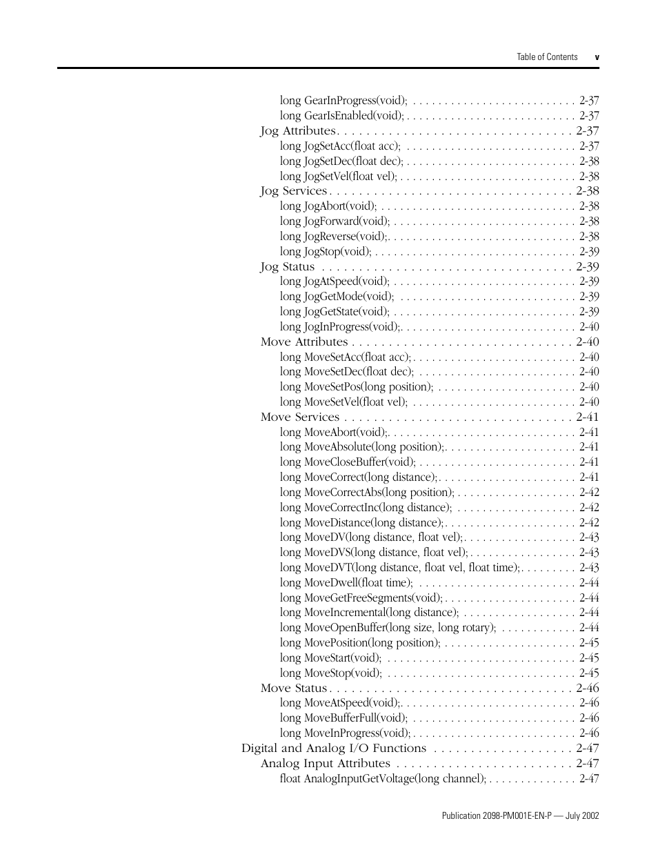 Rockwell Automation 2098-IPD-xxx Ultra5000 C Programming using the Motion Library User Manual | Page 7 / 114