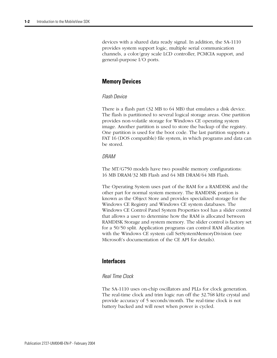 Interfaces | Rockwell Automation 2727-MRSDK MobileView Terminals Software Development Kit User Manual User Manual | Page 8 / 50