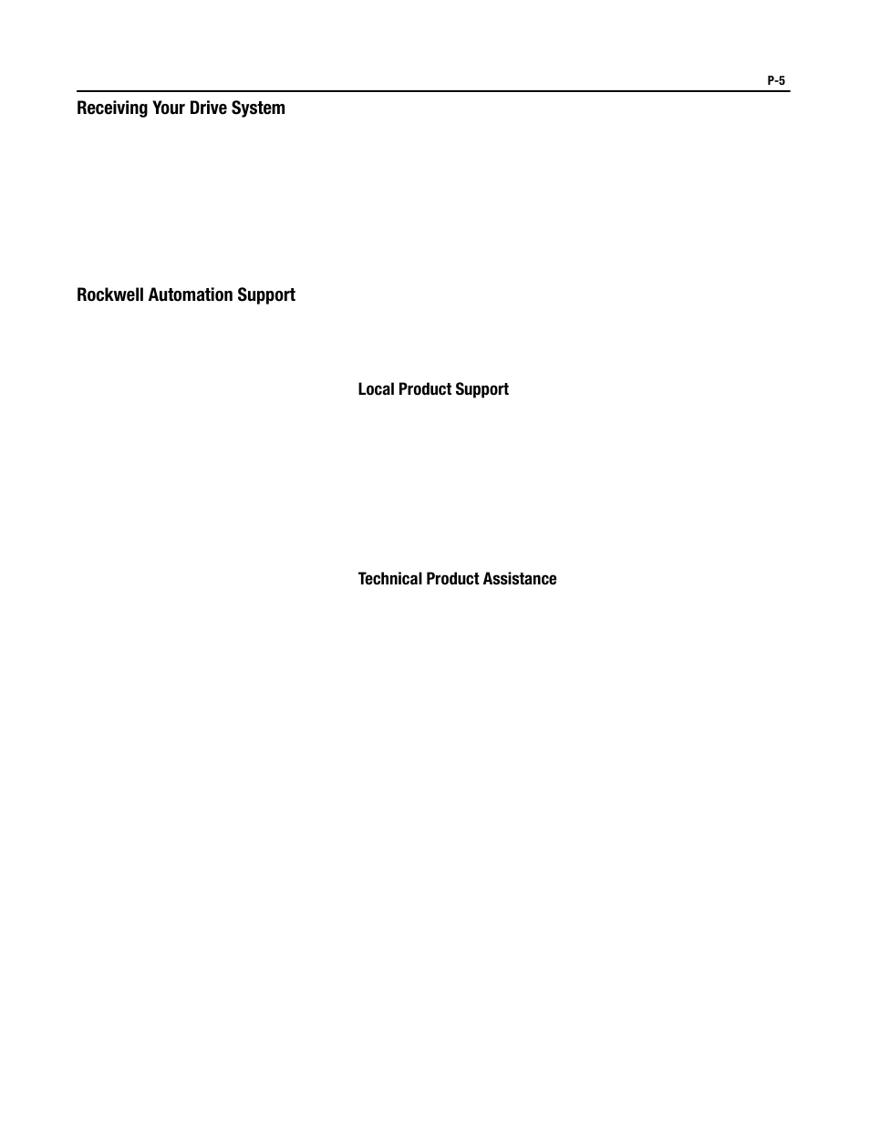 Receiving your drive system, Rockwell automation support, Local product support | Technical product assistance | Rockwell Automation 2364P Parallel DC Bus Supply Config. User Manual | Page 11 / 217