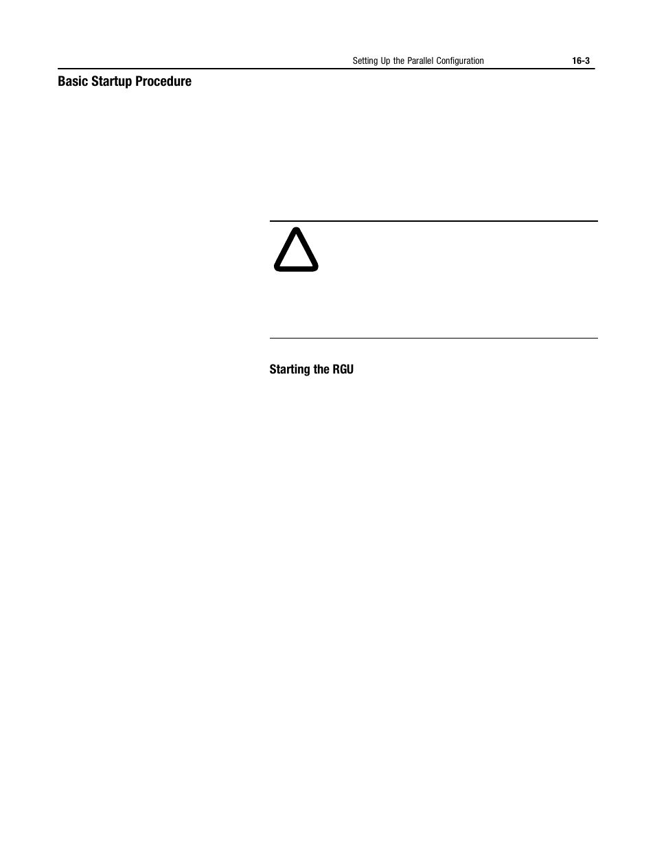 Basic startup procedure, Starting the rgu | Rockwell Automation 2364P Parallel DC Bus Supply Config. User Manual | Page 193 / 217