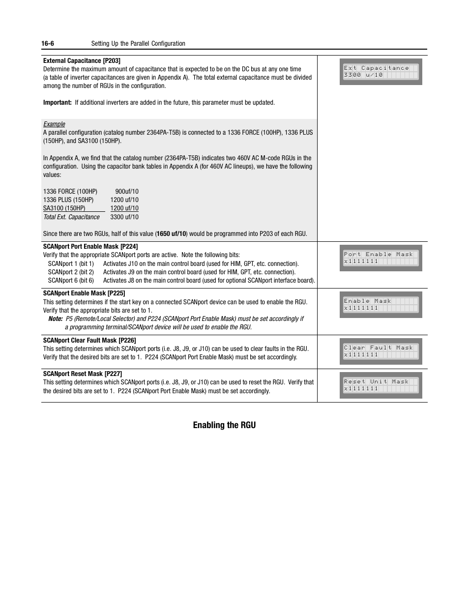 Enabling the rgu | Rockwell Automation 2364P Parallel DC Bus Supply Config. User Manual | Page 196 / 217