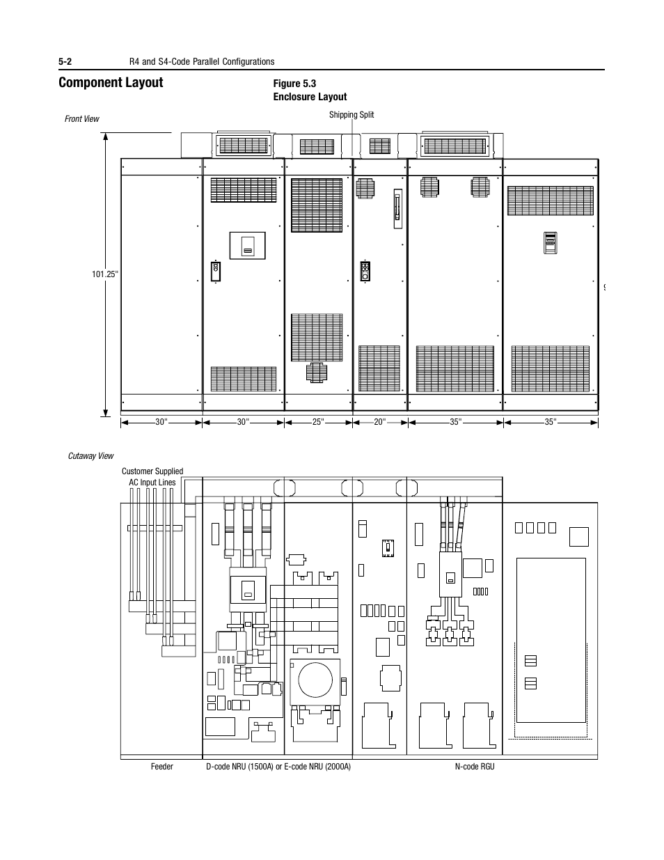 Component layout | Rockwell Automation 2364P Parallel DC Bus Supply Config. User Manual | Page 56 / 217