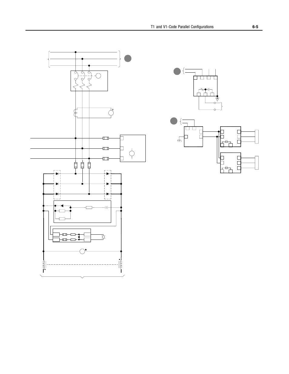 T1 and v1-code parallel configurations 6-5 | Rockwell Automation 2364P Parallel DC Bus Supply Config. User Manual | Page 69 / 217