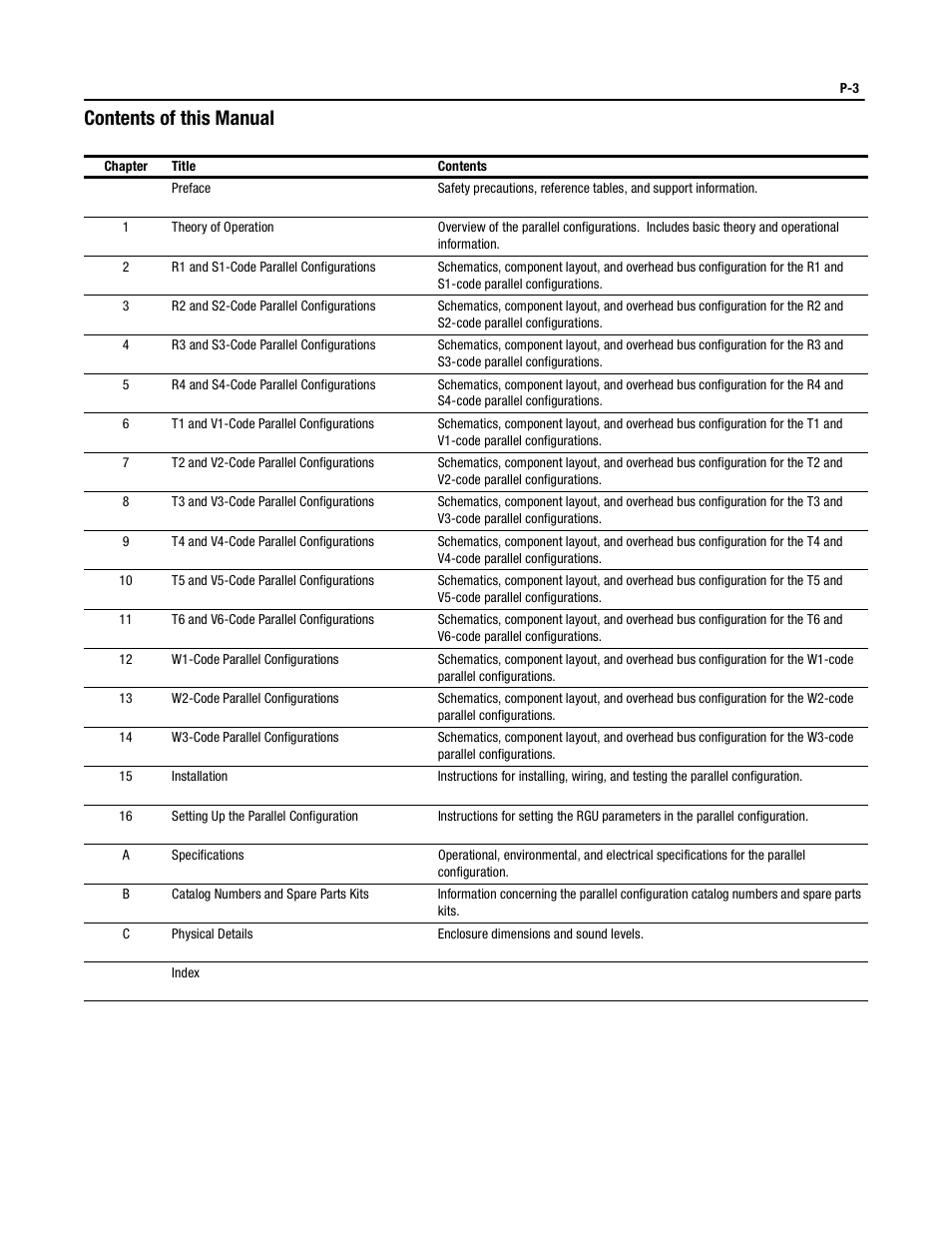 Contents of this manual | Rockwell Automation 2364P Parallel DC Bus Supply Config. User Manual | Page 9 / 217