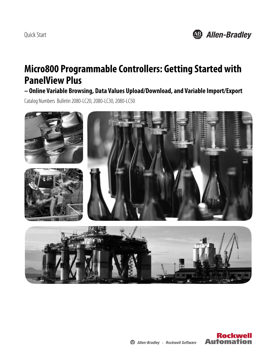 Rockwell Automation 2080-LC50 Micro800 Programmable Controllers: Getting Started with PanelView Plus User Manual | 62 pages