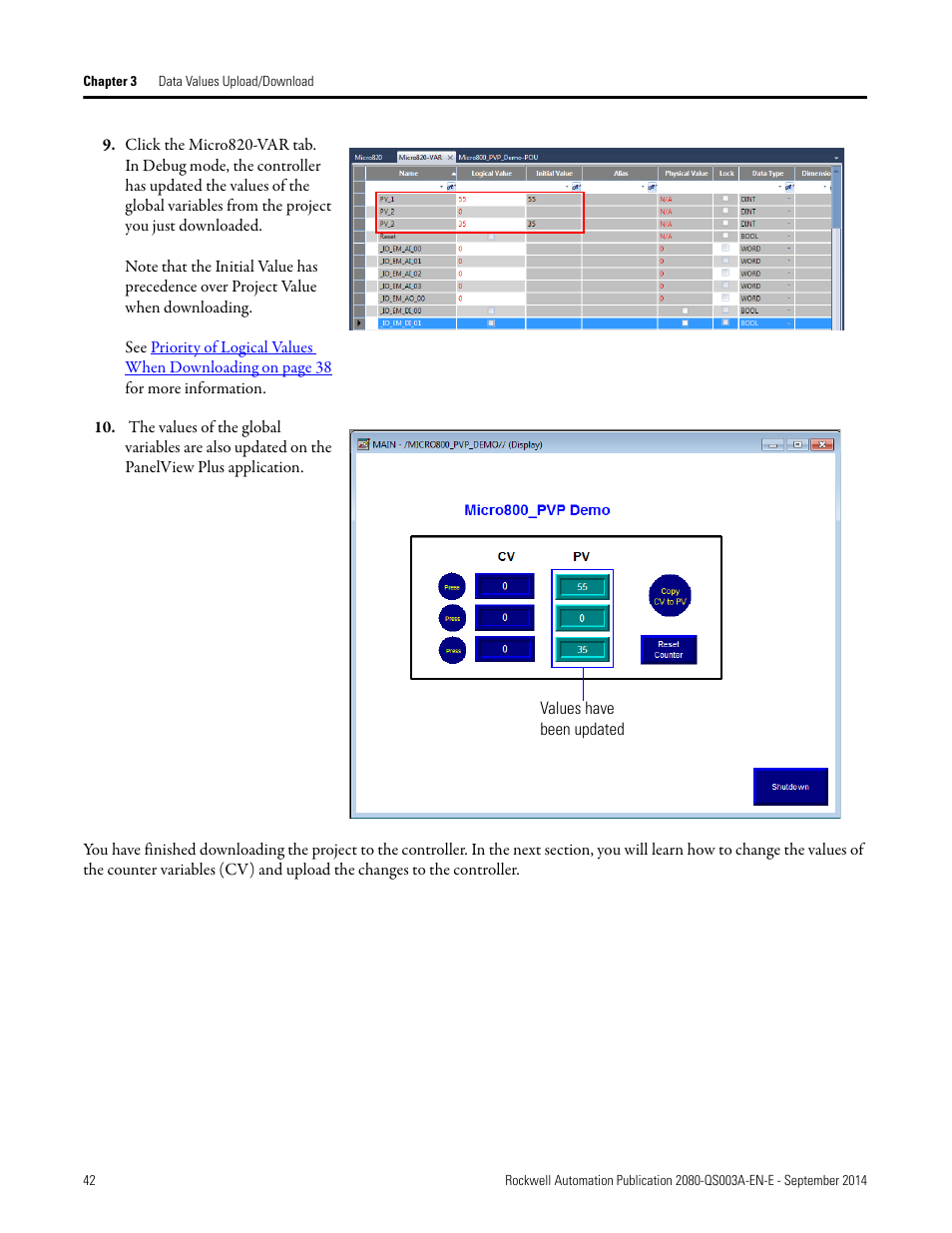 Rockwell Automation 2080-LC50 Micro800 Programmable Controllers: Getting Started with PanelView Plus User Manual | Page 42 / 62