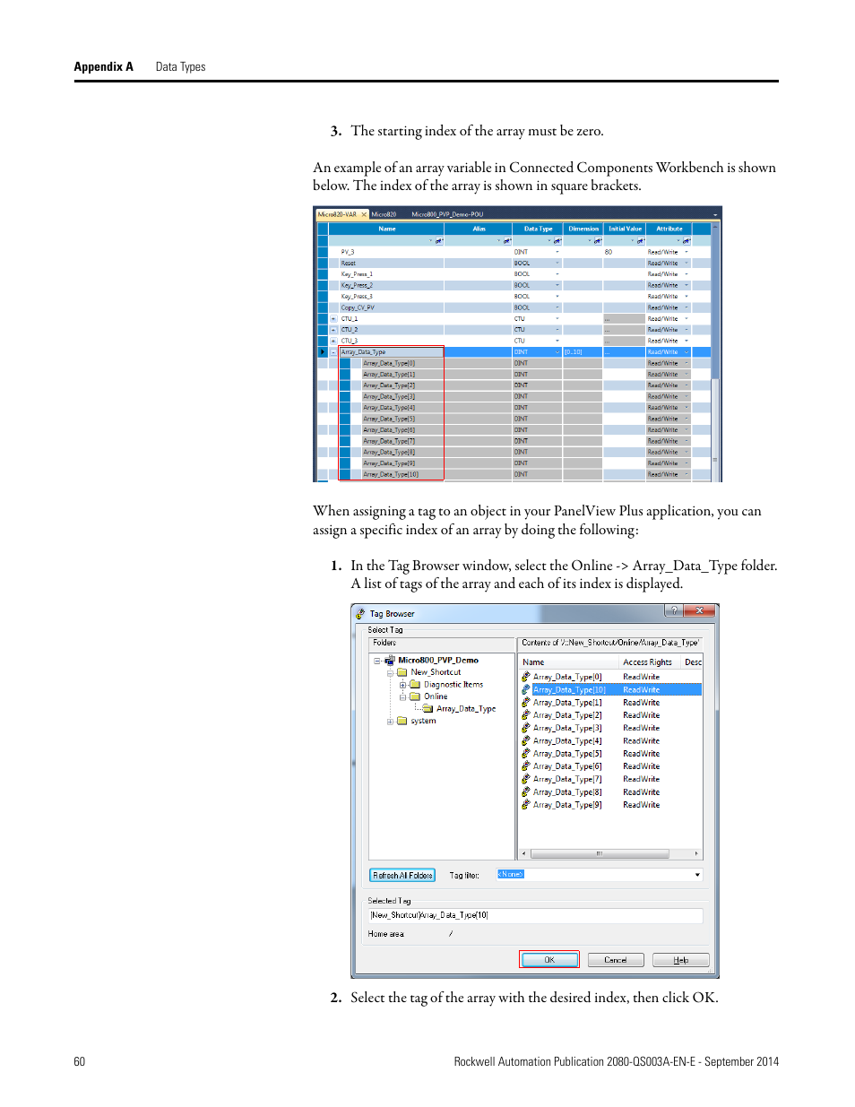 Rockwell Automation 2080-LC50 Micro800 Programmable Controllers: Getting Started with PanelView Plus User Manual | Page 60 / 62