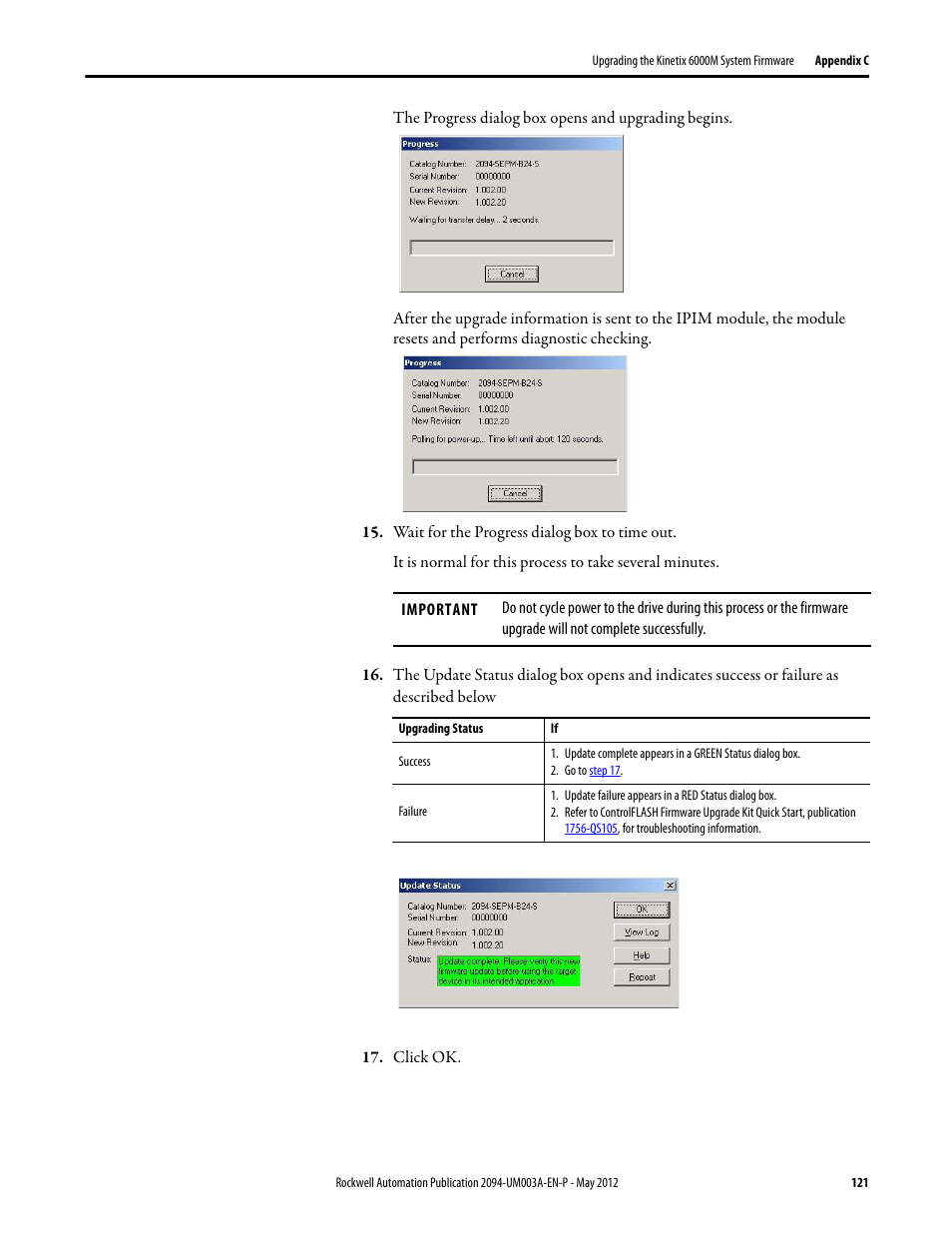 Rockwell Automation MDF-SB1304F Kinetix 6000M Integrated Drive-Motor System User Manual | Page 121 / 144