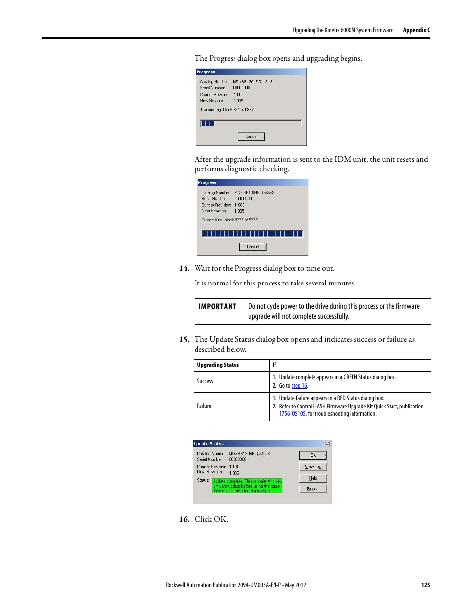 Rockwell Automation MDF-SB1304F Kinetix 6000M Integrated Drive-Motor System User Manual | Page 125 / 144